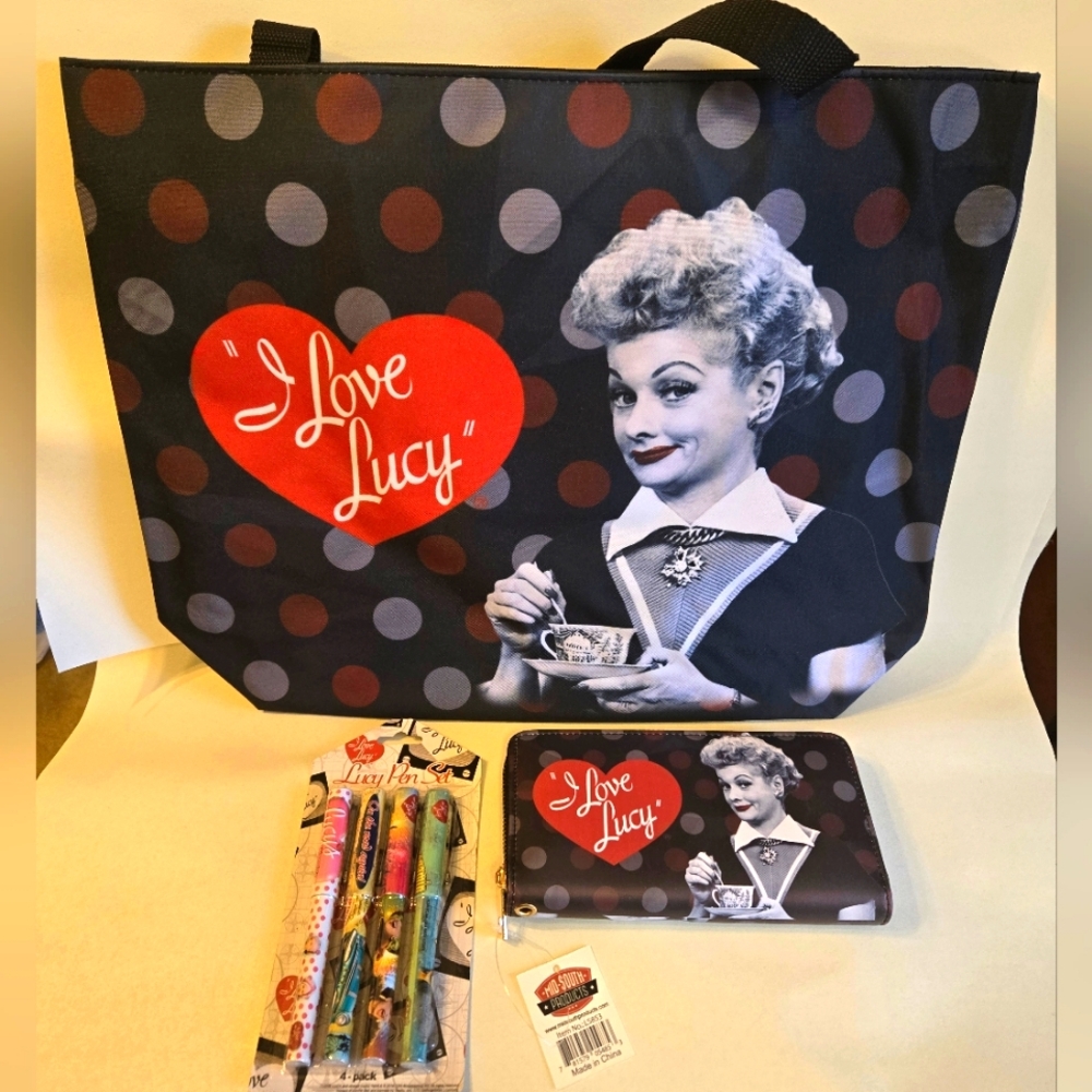 I Love Lucy BUNDLE - Tote Bag, Wallet & Pen Set